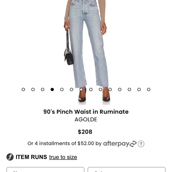 Agolde Jeans NWT 31 90s Pinch Waist - Picture 5 of 8